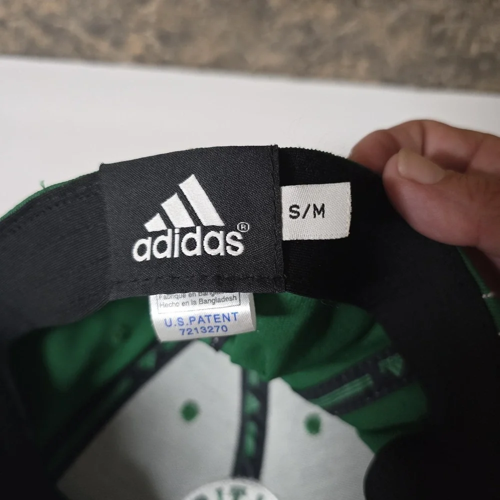 Boston Celtics Green Adidas NBA‎ Baseball Cap Hat Size S/M Embroidered Logo